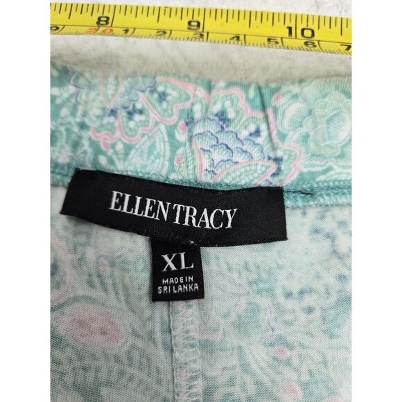 Ellen Tracy XL Womens Soft Lounge Pants - Floral Print Elastic Waist Lightweight - Picture 4 of 5